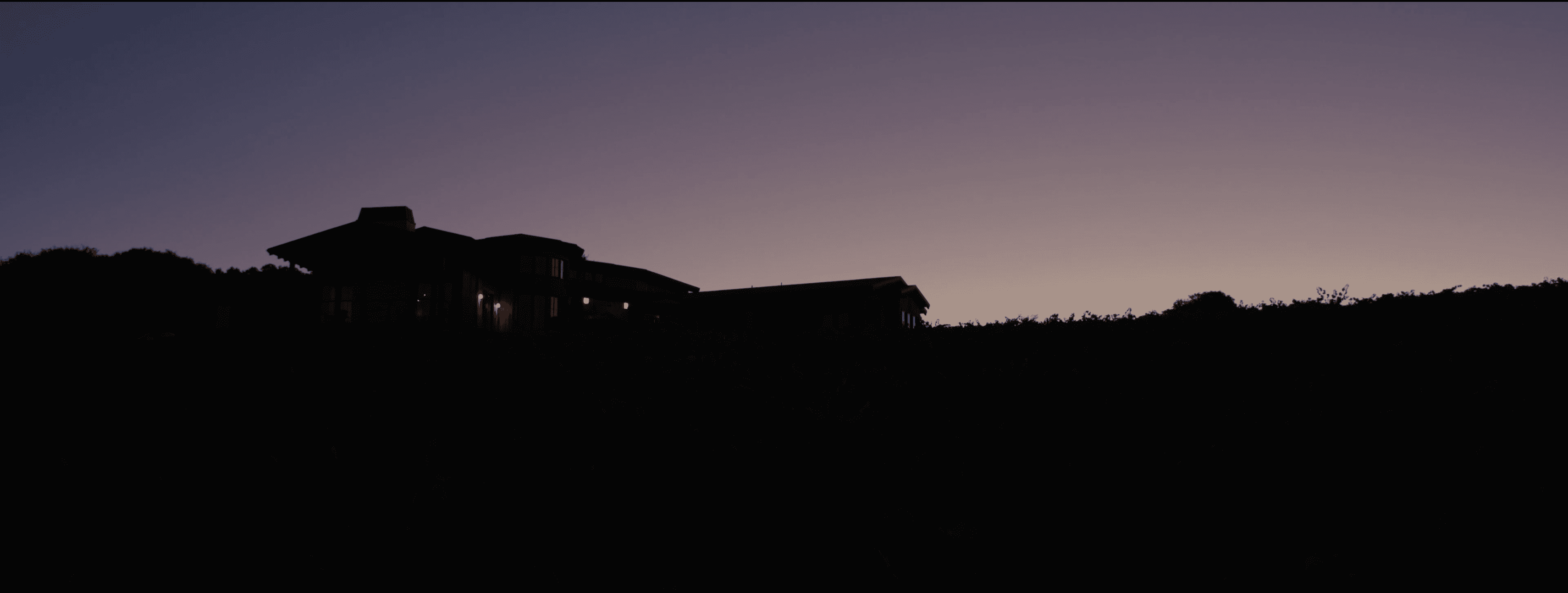 Paul Family Vineyards winery at dusk